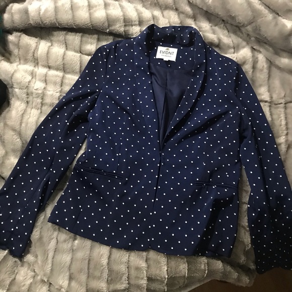 EVIDNT Navy Polka Dot Blazer - Picture 4 of 5